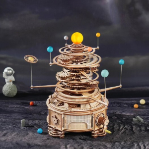 3D Wooden Puzzle - Mechanical Orrery