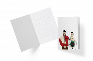 Ամուսնական փոստային բացիկ ծրարով. Ընտանիք