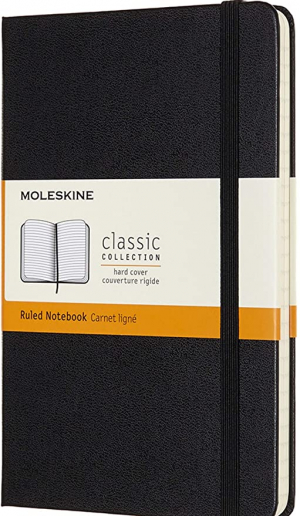 Moleskine Notebook Medium Ruled Black Hard Cover