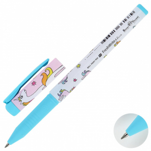 Pen FreshWrite Единорог Цветные гривы 07мм blue