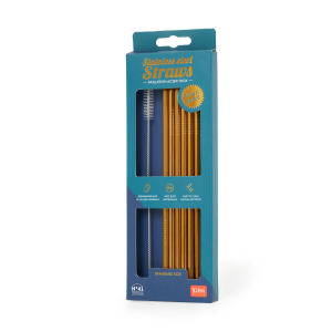 Set of 6 Stainless Steel Straws - Standard Size
