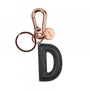 My Initial  - Key Ring - D - Black