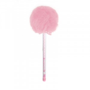 Ballpoint Pen With Pompom Pompom Pink -