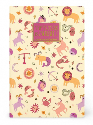 B5 Lined Notebook with Illustrated Hard Cover - Zodiac