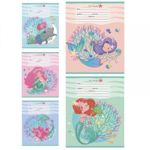 Тетрадь 12л клетка - Русалка