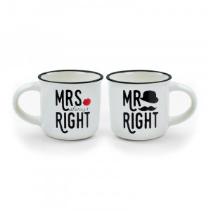 2 Coffee Mugs - Espresso For Two - Mr And Mrs