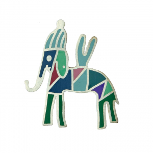 Փիղ աղջիկ մեծ - արծաթ - բրոշ