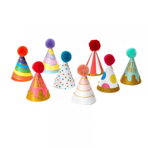 Set Of 8 Party Hats - Party Over Here