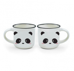 Set of 2 Coffee Cups - Panda - Espresso For Two