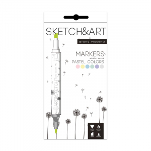 Набор Двусторонних Скетч-Маркеров Sketch&Art. Пастельные Цвета