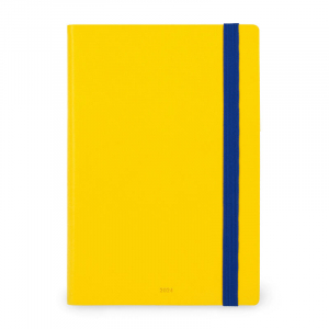 12-Month Diary - 2024 - Medium Daily Diary - Yellow