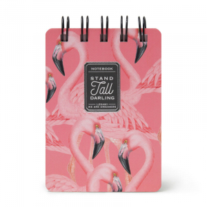 Spiral Notepad - Spiral Notebook - Mini Lined - Flamingo