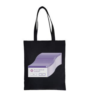 Կտորե պայուսակ սև - Do you want to be a unicorn?