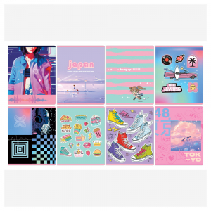 Тетрадь 48 л, А5, линия, скрепка BG 