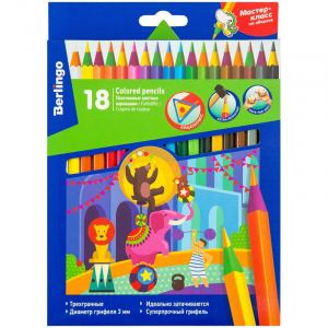 Մատիտ գունավոր Berlingo Цирк 18գ