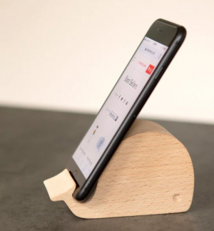 Whale Beechwood Phone Stand