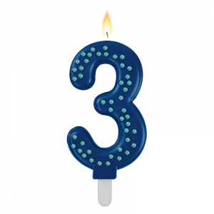 Maxi Cake Candle - Maxi Candle - Blue - 3