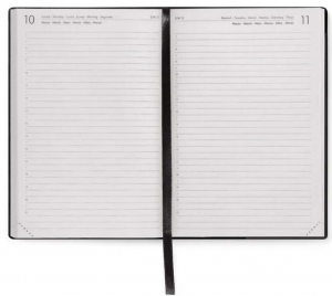 12-Month Daily Diary - Large - 2025- Black Diamond