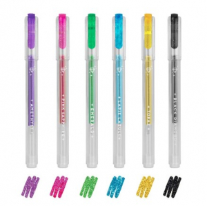 Set Of 6 Mini Gel Pens - Spring Is In The Air - Pastel Colours