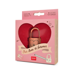 Lovers' Padlock - Our Love Is Forever - Heart
