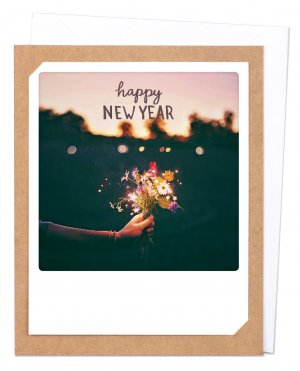 Բացիկ - New Year Bouquet (brown)