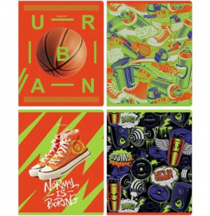 Тетрадь 48 л, А5, линия, скрепка BG 