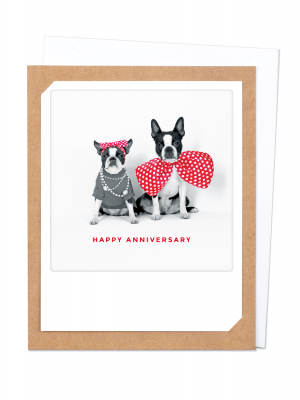 Открытка - Happy Anniversary (brown)