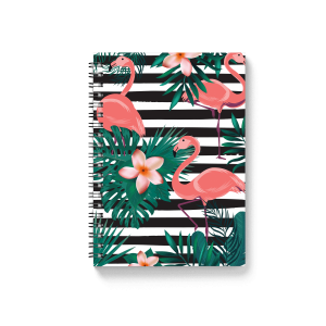 Блокнот Spiral B and W Flamingo