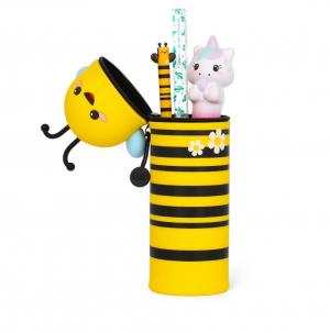 2 in 1 Soft Silicone Pencil Case - Kawaii - Bee