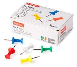 Кнопки Силовые канцелярские с цветными головками