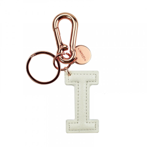 My Initial  - Key Ring - I - White