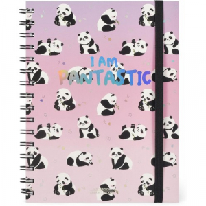 Spiral Notebook - Large Spiral Notebook - Panda