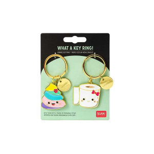 Enamel Key Ring - What A Key Ring - Poo