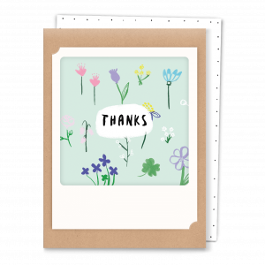 Greeting Card - Thanks (brown)