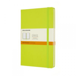 Large Ruled Hardcover Notebook: Lemon Green