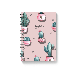 Spiral Pink Cactus notebook