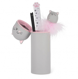 2 in 1 Soft Silicone Pencil Case - Kawaii - Kitty