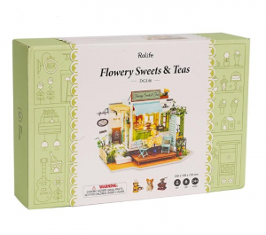 DIY Miniature House Kit - Flowery Sweets & Teas