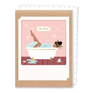 Greeting Card - me-time <3 (braun)