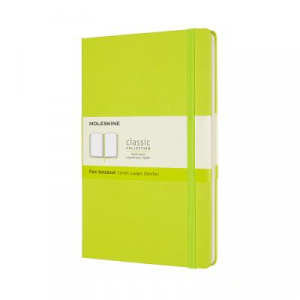 Large Plain Hardcover Notebook: Lemon Green