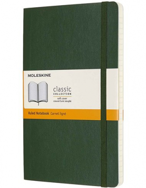 Large Ruled Softcover Notebook: Myrtle Green