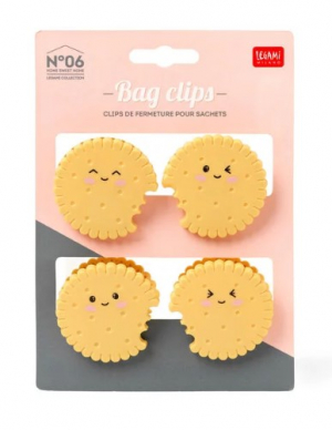 Set Of 4 Bag Clips - Bag Clips - Cookie