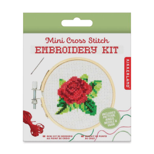 Mini Crossstitch Embroiderykit-Rose