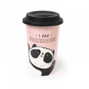 New Bone China Porcelain Mug - Tu Vuò Fa L'Americano - Panda