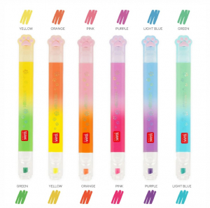 Set of 6 Kitty Dual-Tip Highlighters - Meow