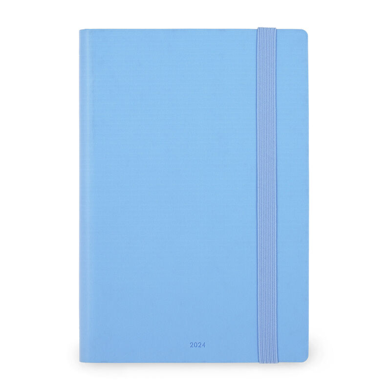 12-Month Diary - 2024 - Medium Daily Diary - Light Blue