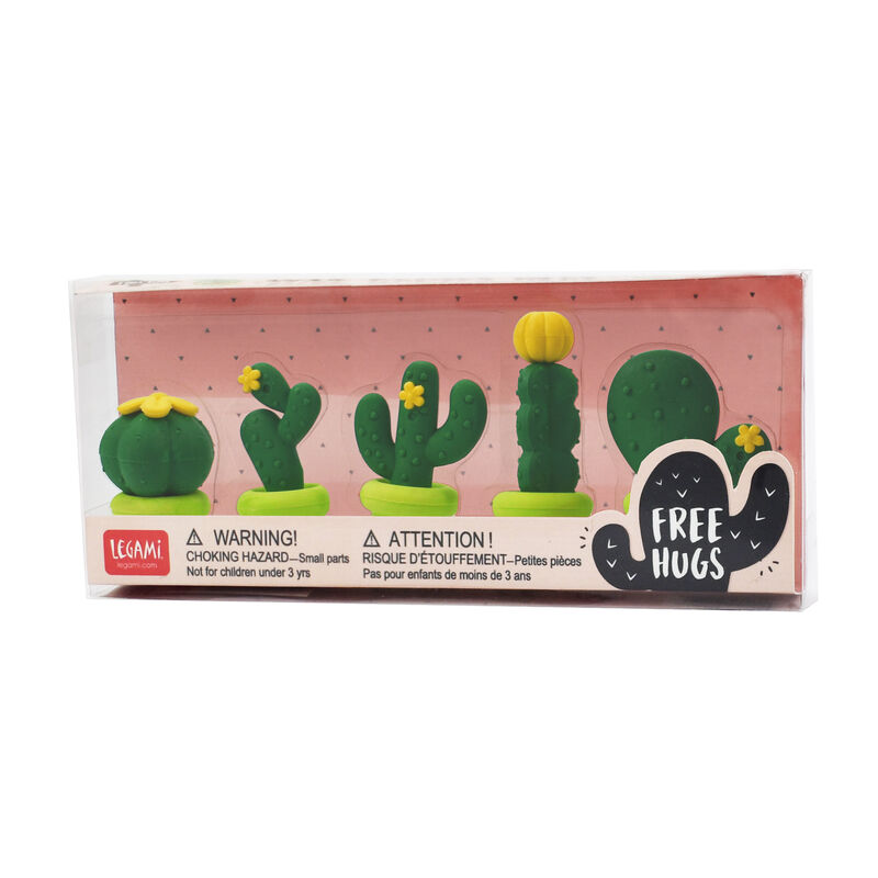 Free Hugs - Cactus Erasers Set 5 Pcs