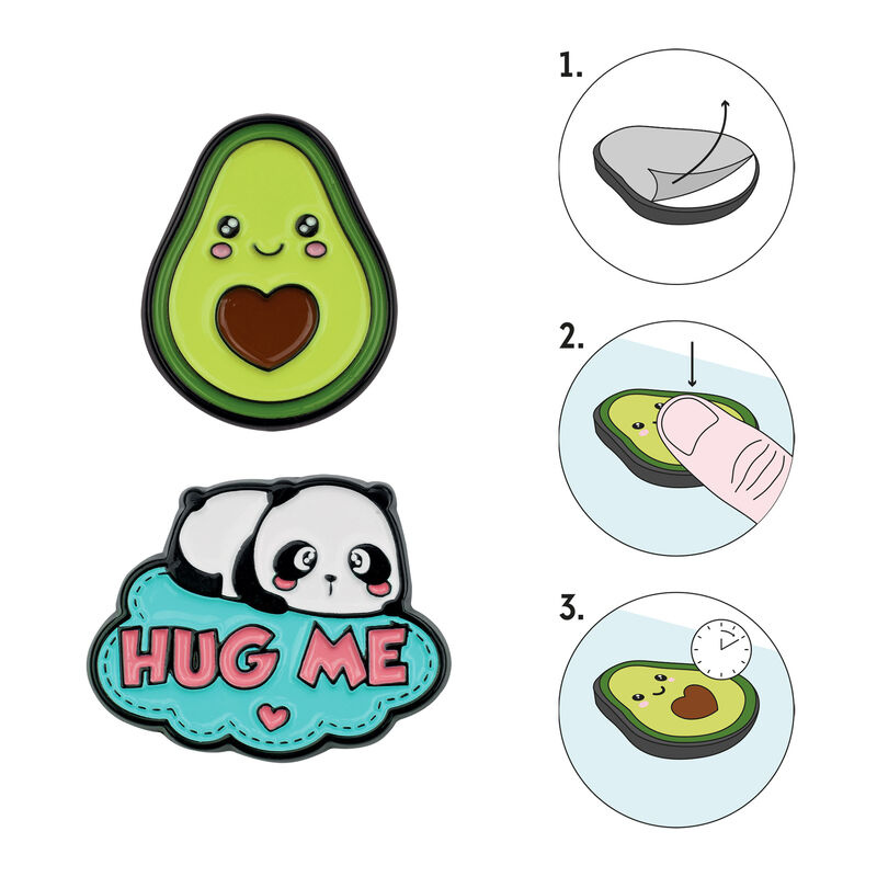 Cutie - Set Of 2 Metal Stickers - Hug Me