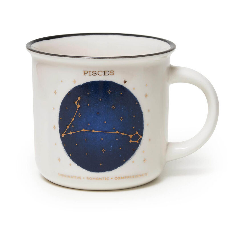 New Bone China Porcelain Mug Count Your Lucky Stars - Pisces